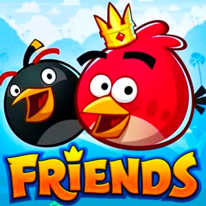 angry birds and friends down